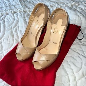 Authentic Christian Louboutin Peeptoe Pumps